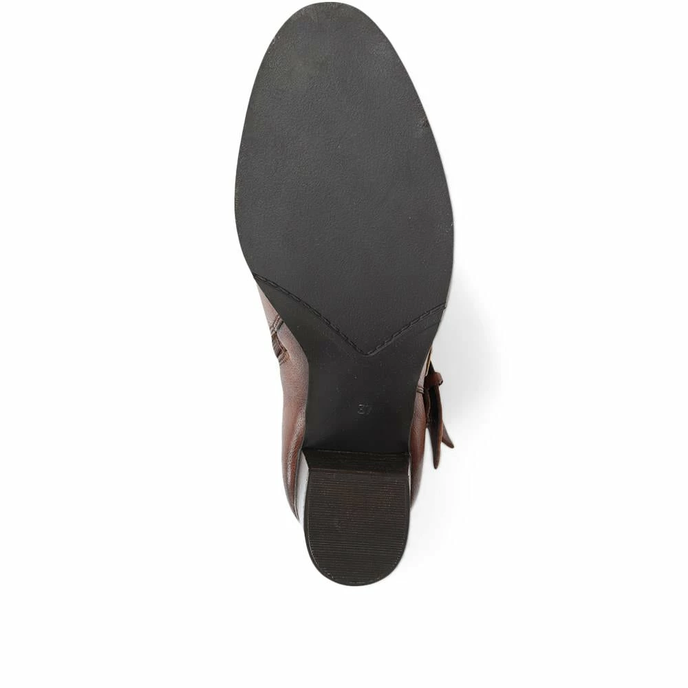 Bellissimo Heeled Leather Ankle Boot - BELNEEL30000 / 316 803 Boots 6 Bellissimo Heeled Leather Ankle Boot - BELNEEL30000 / 316 803 Boots