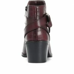 Pavers Boots Block Heel Leather Ankle Boot - KAPSO30000 / 316 672