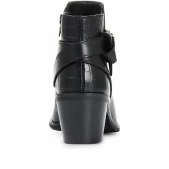 Pavers Boots Block Heel Leather Ankle Boot - KAPSO30000 / 316 672