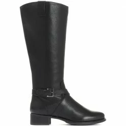 Pavers Wide Leg Leather Knee Boots - MAVER30033 / 317 288
