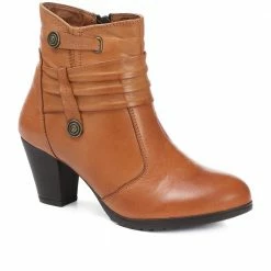 Bellissimo Faux Button Ankle Boot - BELAS28002 / 313 425 Boots