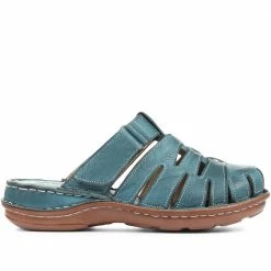 Pavers Touch-Fastening Leather Clog - CAY31005 / 317 820 Sandals
