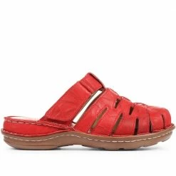 Pavers Touch-Fastening Leather Clog - CAY31005 / 317 820 Sandals