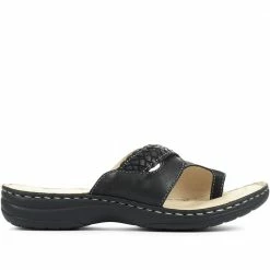 Pavers Wide Fit Leather Toe Post Sandals - KF31003 / 317 809