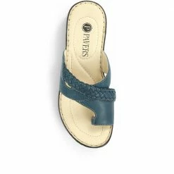 Pavers Wide Fit Leather Toe Post Sandals - KF31003 / 317 809