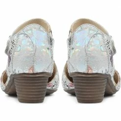 Pavers Wide Fit Metallic Floral Print Mary Jane - WBINS29014 / 314 775 Shoes