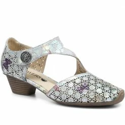 Pavers Wide Fit Metallic Floral Print Mary Jane - WBINS29014 / 314 775 Shoes