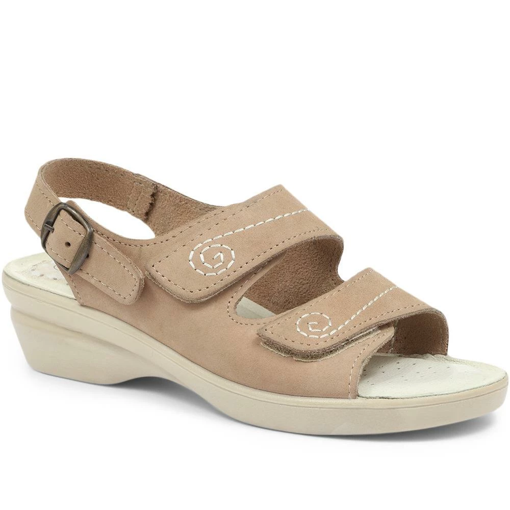 Pavers Slingbacks Ladies Red Dual-Strap Leather Sandal - POLY31007 / 317 664 / 317 664 1 Pavers Slingbacks Ladies Red Dual-Strap Leather Sandal - POLY31007 / 317 664 / 317 664