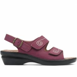 Pavers Slingbacks Ladies Red Dual-Strap Leather Sandal - POLY31007 / 317 664 / 317 664 42 Pavers Slingbacks Ladies Red Dual-Strap Leather Sandal - POLY31007 / 317 664 / 317 664