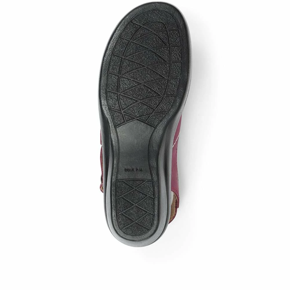 Pavers Slingbacks Ladies Red Dual-Strap Leather Sandal - POLY31007 / 317 664 / 317 664 22 Pavers Slingbacks Ladies Red Dual-Strap Leather Sandal - POLY31007 / 317 664 / 317 664