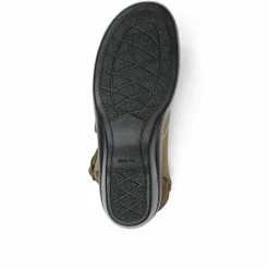 Pavers Ladies Red Dual-Strap Leather Sandal - POLY31007 / 317 664 / 317 664 Sandals