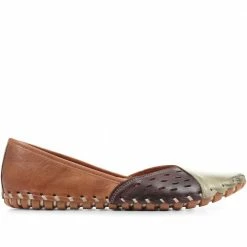Pavers Ladies Flat Leather Slip On Shoes - KARY2308 / 308 113 / 308 113