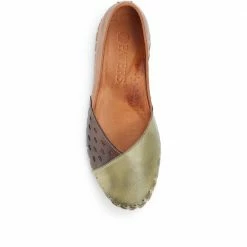 Pavers Ladies Flat Leather Slip On Shoes - KARY2308 / 308 113 / 308 113