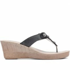 Pavers Embellished Thong Wedge Sandals - INB31037 / 318 168 / 318 168 12 Pavers Embellished Thong Wedge Sandals - INB31037 / 318 168 / 318 168