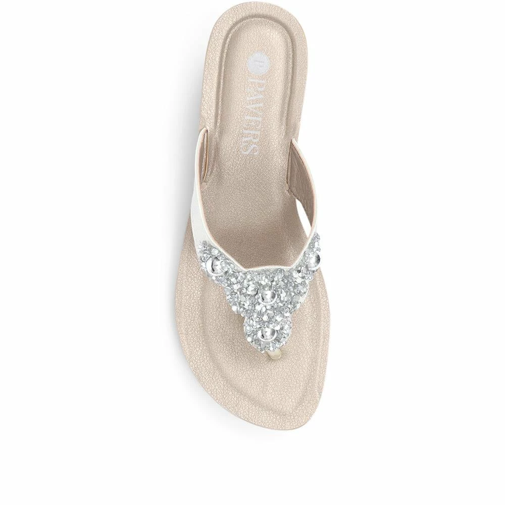 Pavers Embellished Thong Wedge Sandals - INB31037 / 318 168 / 318 168 10 Pavers Embellished Thong Wedge Sandals - INB31037 / 318 168 / 318 168
