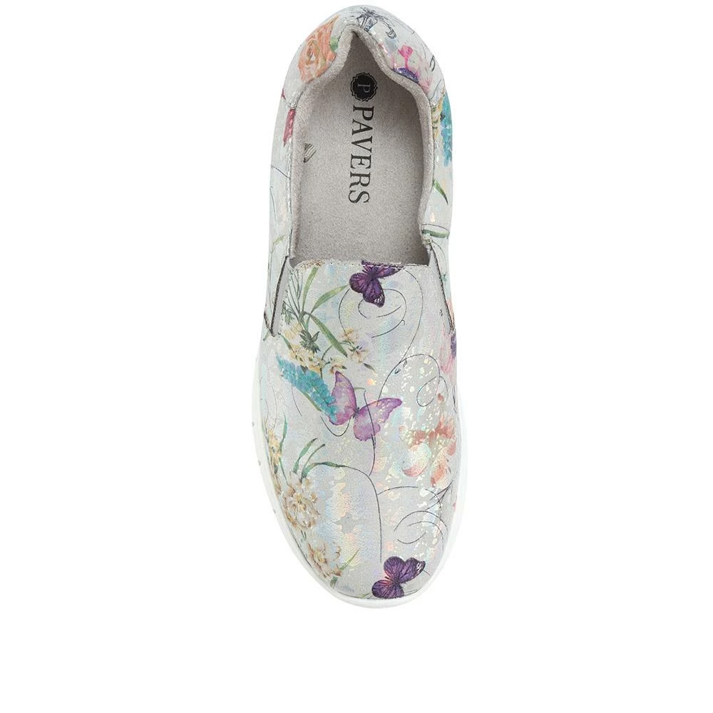 Pavers Metallic Floral Slip-On Sneaker / 317 708 12 Pavers Metallic Floral Slip-On Sneaker / 317 708