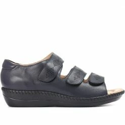 Pavers Ladies 3 Strap Patterned Leather Shoes - BASAN31009 / 317 979 / 317 979 32 Pavers Ladies 3 Strap Patterned Leather Shoes - BASAN31009 / 317 979 / 317 979