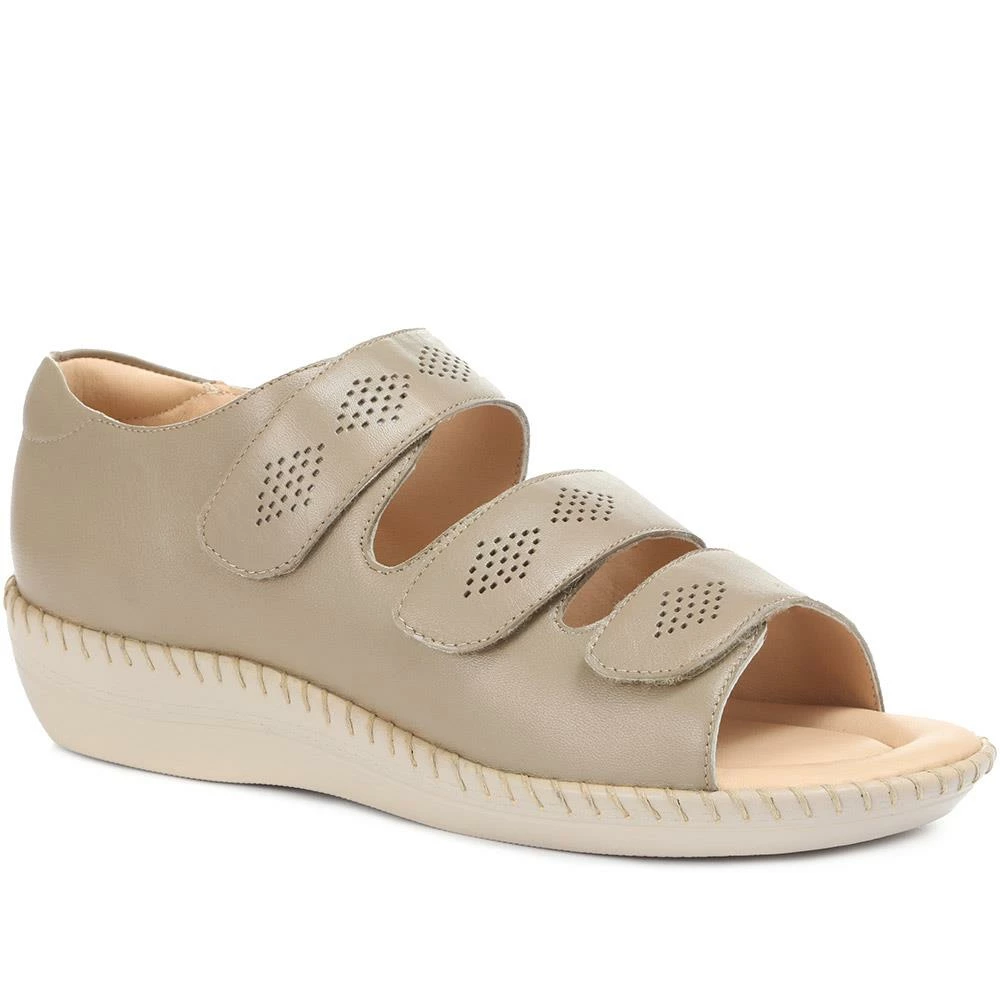 Pavers Ladies 3 Strap Patterned Leather Shoes - BASAN31009 / 317 979 / 317 979 2 Pavers Ladies 3 Strap Patterned Leather Shoes - BASAN31009 / 317 979 / 317 979