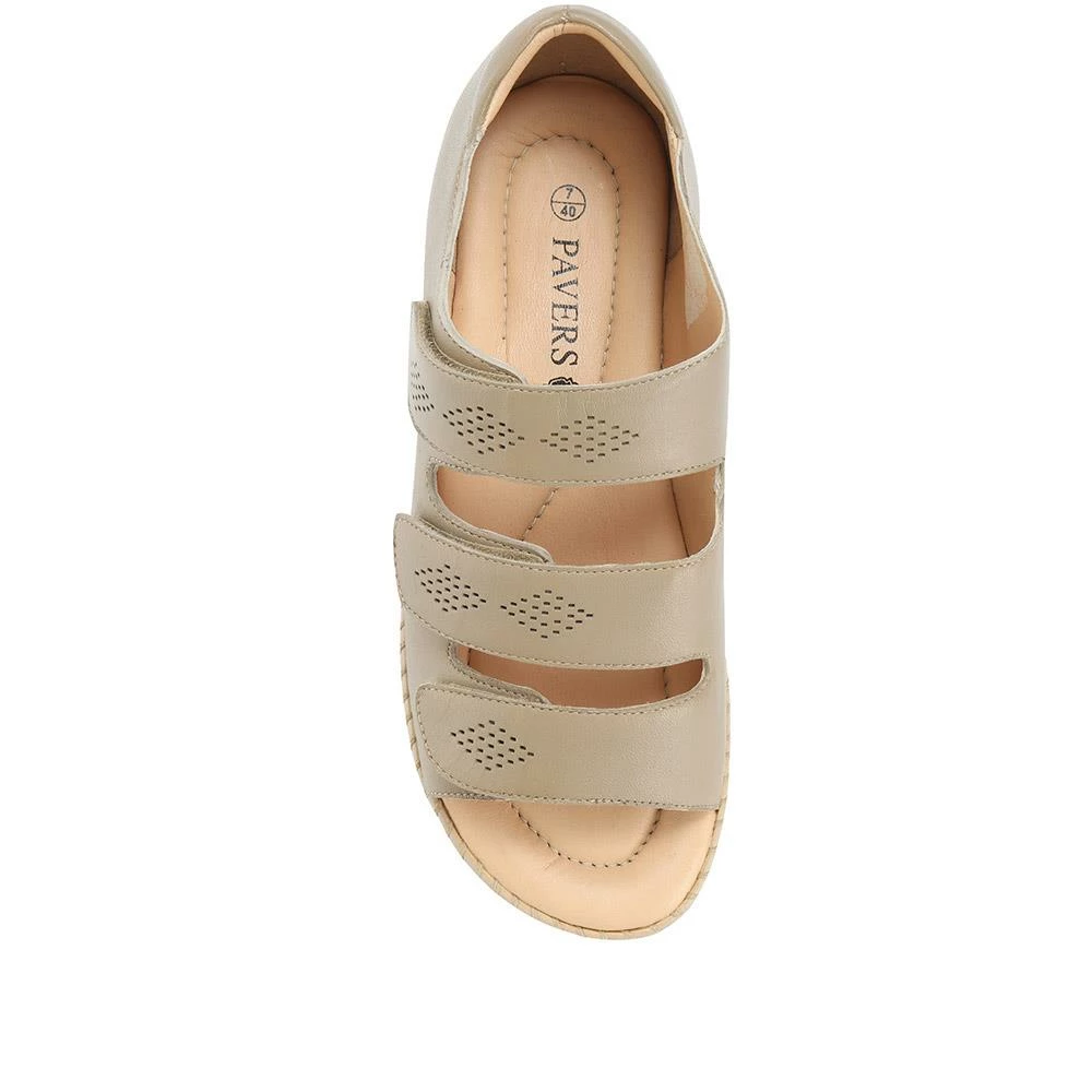 Pavers Ladies 3 Strap Patterned Leather Shoes - BASAN31009 / 317 979 / 317 979 14 Pavers Ladies 3 Strap Patterned Leather Shoes - BASAN31009 / 317 979 / 317 979