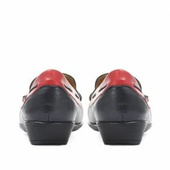 Pavers Shoes Ladies Contrasting Leather Loafers - NAP31017 / 317 827