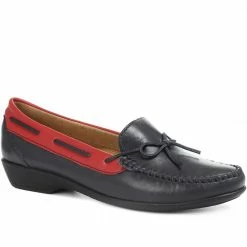 Pavers Shoes Ladies Contrasting Leather Loafers - NAP31017 / 317 827