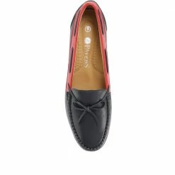 Pavers Shoes Ladies Contrasting Leather Loafers - NAP31017 / 317 827