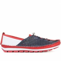 Pavers Wide Fit Casual Leather Pump - SIMIN31007 / 318 339 Flat