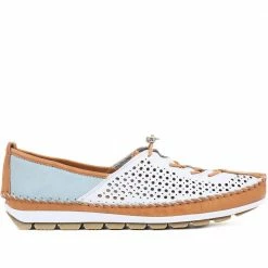 Pavers Wide Fit Casual Leather Pump - SIMIN31007 / 318 339 Flat