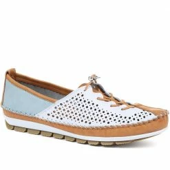 Pavers Wide Fit Casual Leather Pump - SIMIN31007 / 318 339 Flat