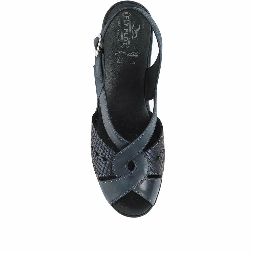 Fly Flot Wide Fit Ladies Flat Sandals - CAL31023 / 317 709 6 Fly Flot Wide Fit Ladies Flat Sandals - CAL31023 / 317 709