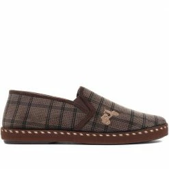 Pavers Wide Fit Men's Motorbike Emblem Slippers - KOY32009 / 318 955 / 318 955