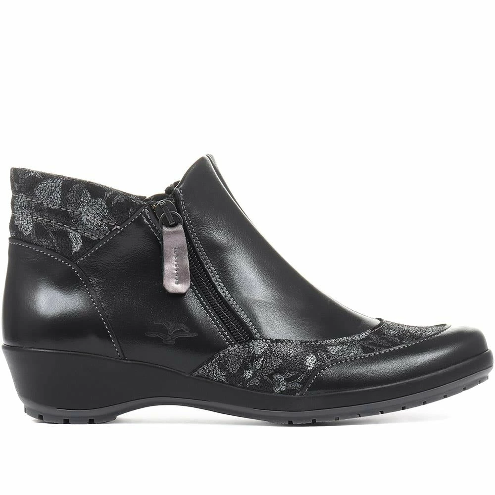 Fly Flot Dual-Zip Leather Ladies Ankle Boots - CAL32011 / 319 233 3 Fly Flot Dual-Zip Leather Ladies Ankle Boots - CAL32011 / 319 233