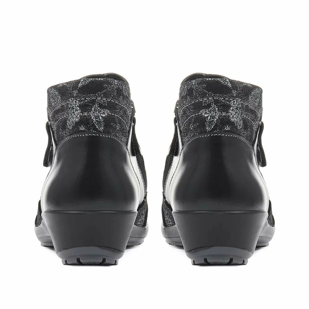 Fly Flot Dual-Zip Leather Ladies Ankle Boots - CAL32011 / 319 233 4 Fly Flot Dual-Zip Leather Ladies Ankle Boots - CAL32011 / 319 233