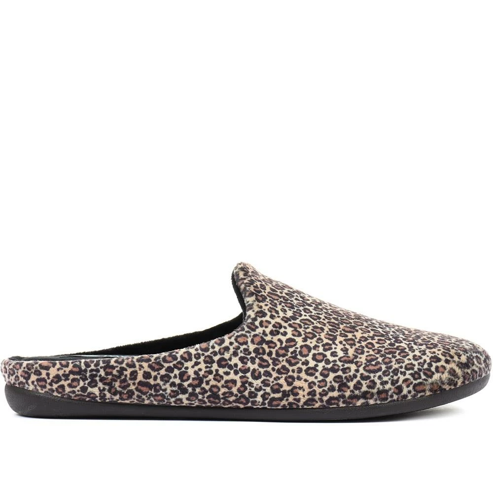 Pavers Ladies Leopard Print Mule Slippers - KOY32015 / 319 122 / 319 122 3 Pavers Ladies Leopard Print Mule Slippers - KOY32015 / 319 122 / 319 122