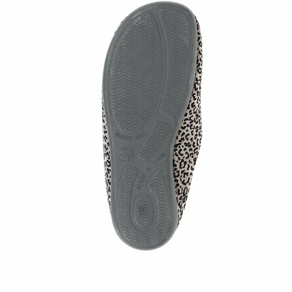 Pavers Ladies Leopard Print Mule Slippers - KOY32015 / 319 122 / 319 122 9 Pavers Ladies Leopard Print Mule Slippers - KOY32015 / 319 122 / 319 122