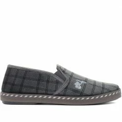 Pavers Wide Fit Men's Motorbike Emblem Slippers - KOY32009 / 318 955 / 318 955