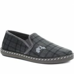 Pavers Wide Fit Men's Motorbike Emblem Slippers - KOY32009 / 318 955 / 318 955