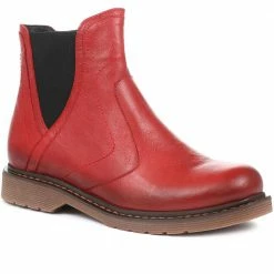 Bellissimo Ladies Green Leather Chelsea Boots - BELYNR32003 / 319 175 / 319 175