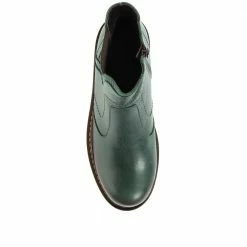 Bellissimo Ladies Green Leather Chelsea Boots - BELYNR32003 / 319 175 / 319 175