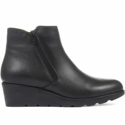 Pavers Leather Wedge Ankle Boots - ELILE32001 / 319 028 / 319 028 8 Pavers Leather Wedge Ankle Boots - ELILE32001 / 319 028 / 319 028
