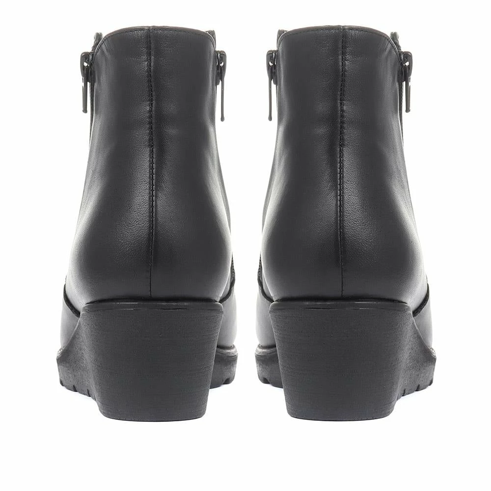 Pavers Leather Wedge Ankle Boots - ELILE32001 / 319 028 / 319 028 4 Pavers Leather Wedge Ankle Boots - ELILE32001 / 319 028 / 319 028