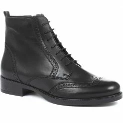 Bellissimo Leather Brogue Ladies Ankle Boots - BELITA32003 / 318 838