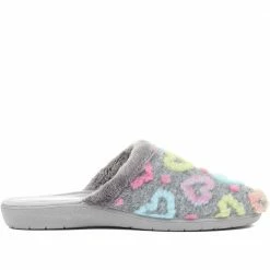 Pavers Colourful Heart Mule Slippers - FEVI32001 / 319 011 21 Pavers Colourful Heart Mule Slippers - FEVI32001 / 319 011