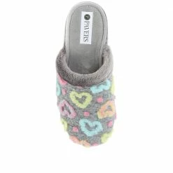 Pavers Colourful Heart Mule Slippers - FEVI32001 / 319 011 24 Pavers Colourful Heart Mule Slippers - FEVI32001 / 319 011