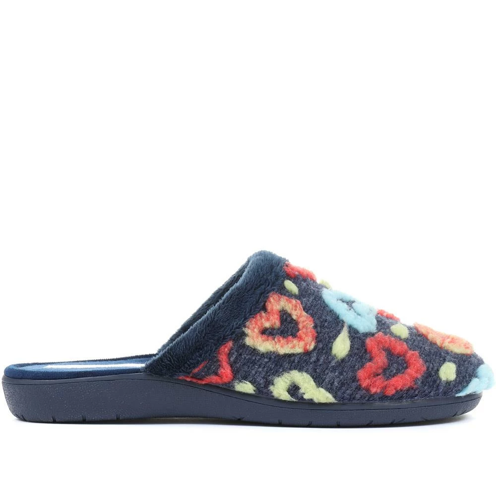 Pavers Colourful Heart Mule Slippers - FEVI32001 / 319 011 7 Pavers Colourful Heart Mule Slippers - FEVI32001 / 319 011
