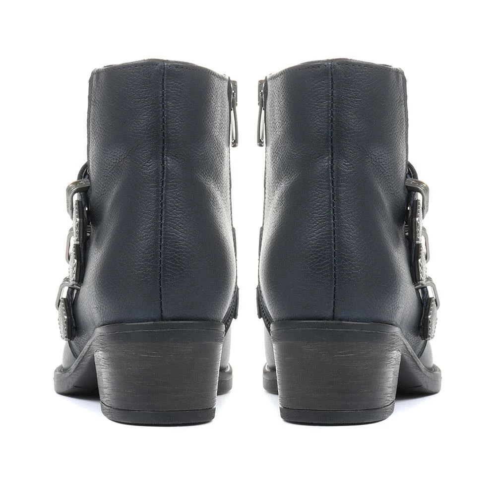 Bellissimo Cowboy Buckle Ankle Boot - BELBAR28005 / 314 850 Boots 4 Bellissimo Cowboy Buckle Ankle Boot - BELBAR28005 / 314 850 Boots