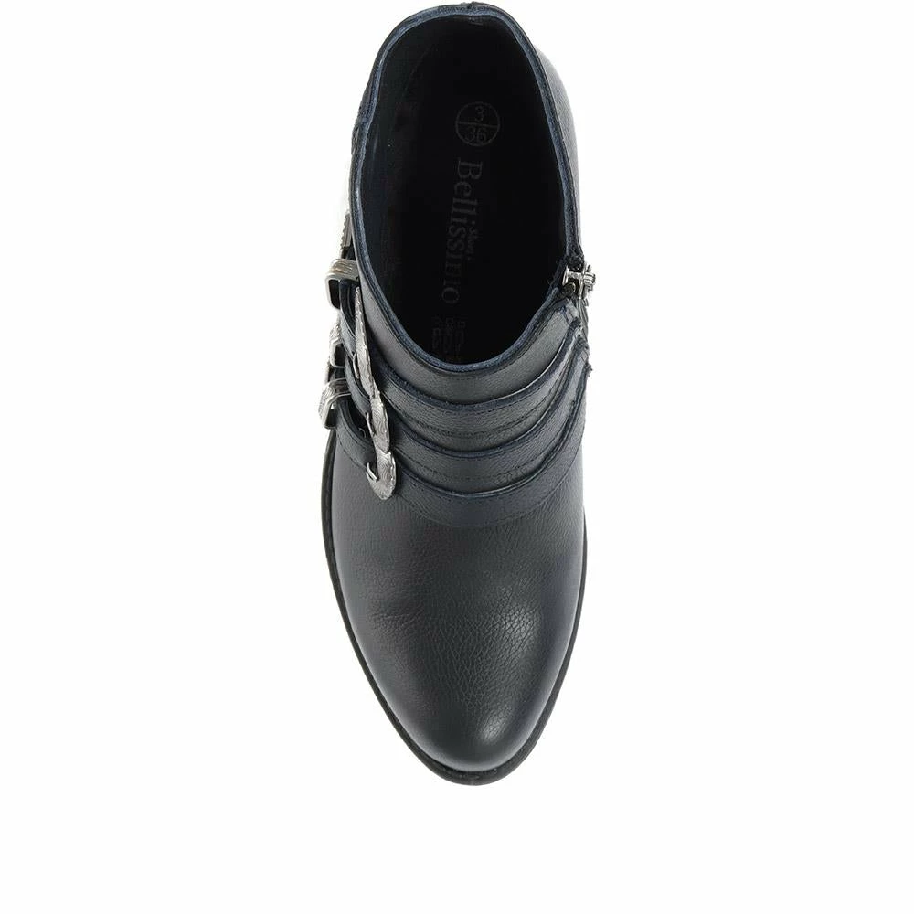 Bellissimo Cowboy Buckle Ankle Boot - BELBAR28005 / 314 850 Boots 6 Bellissimo Cowboy Buckle Ankle Boot - BELBAR28005 / 314 850 Boots