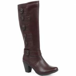 Pavers Knee High Boot With Button Detail - WBINS2226 / 306 616