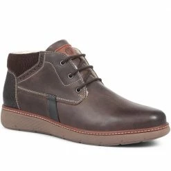 Pavers Wide Fit Leather Lace-Up Ankle Boots - RNB32007 / 318 849