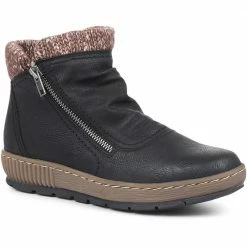 Pavers Wide Fit Wedge Ankle Boots - WBINS32053 / 319 242